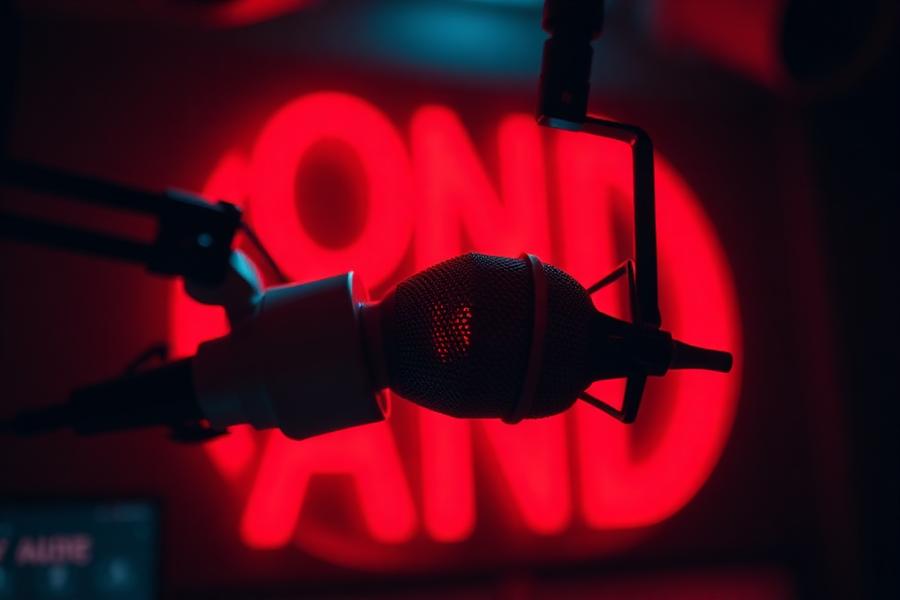 Polskie Radio Scotland — mikrofon studyjny radia polonijnego